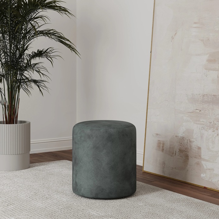 Taburet Tapitat haaus Mali, Menta, Stofa, L 41 x l 41 x H 45 cm