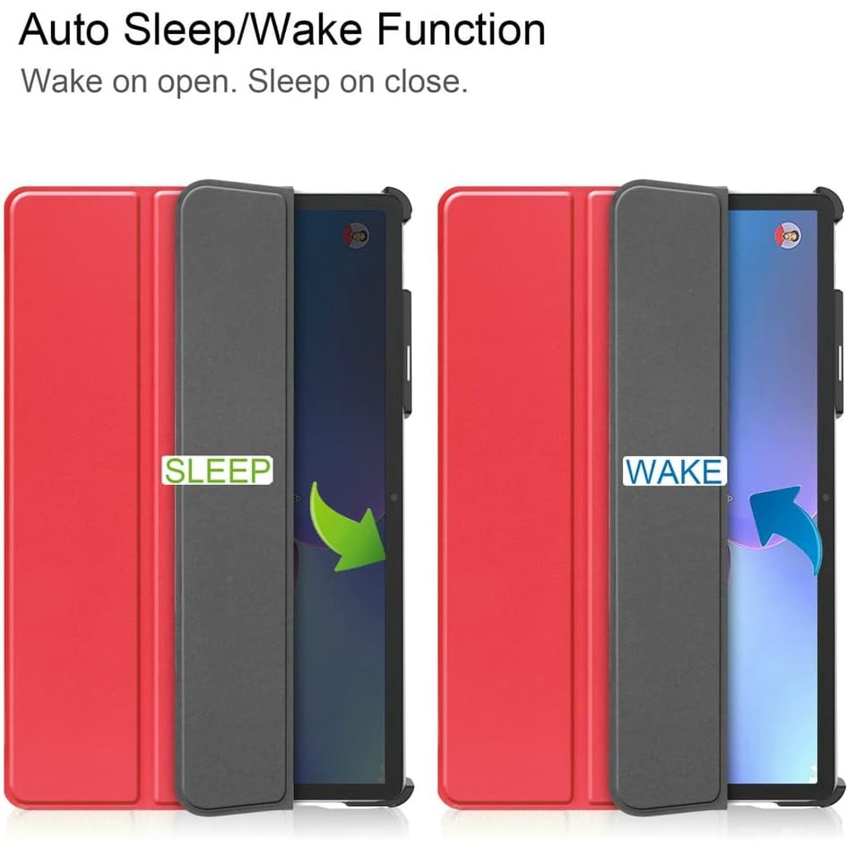 Husa Slim Sigloo, Smart Cover, Trifold, pentru Lenovo Tab P11 Pro( 2nd Gen), (TB-132FU/TB-138FU), 11.2", Red