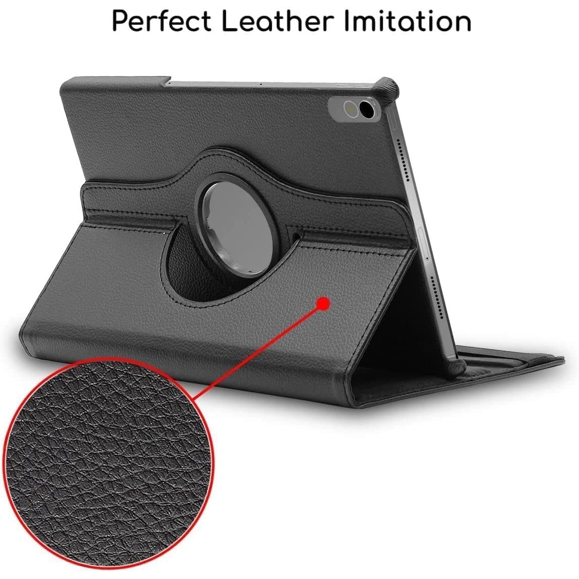 Husa rotativa 360 Sigloo, pentru Lenovo Tab P11 Pro( 2nd Gen), (TB-132FU/TB-138FU), 11.2", Smart Cover, Piele Ecologica, Negru