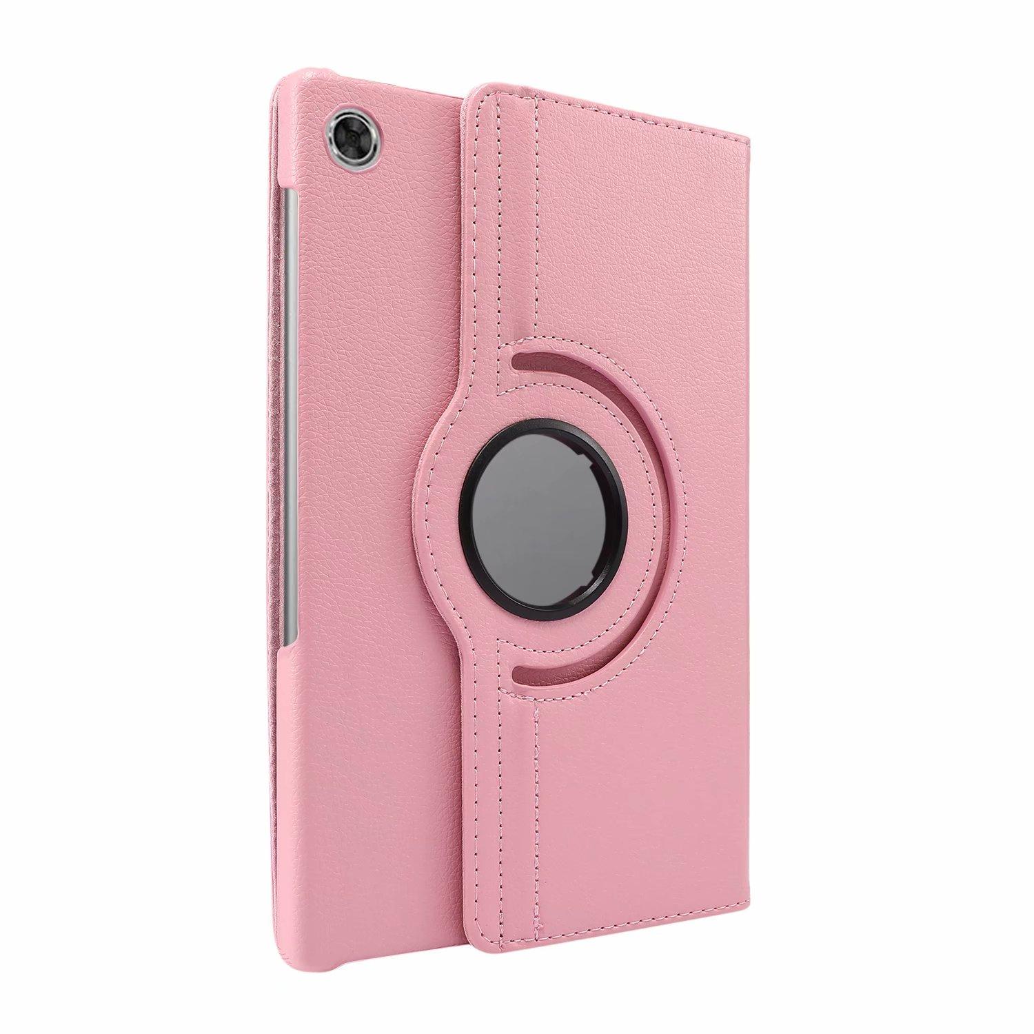 Husa rotativa 360 Sigloo, pentru Lenovo Tab P11 Pro( 2nd Gen), (TB-132FU/TB-138FU), 11.2", Smart Cover, Piele Ecologica, Roz