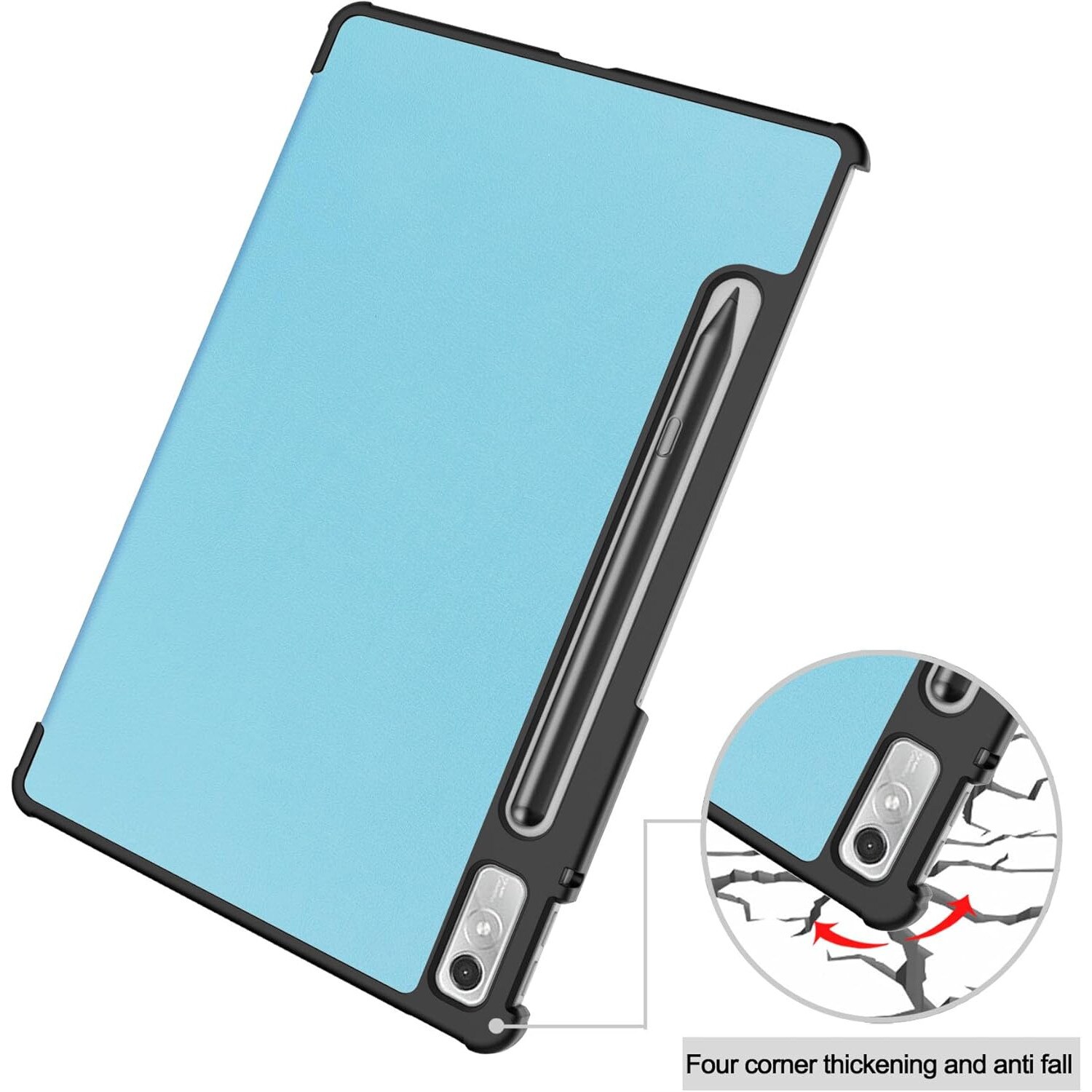 Husa Slim Sigloo, Smart Cover, Trifold, pentru Lenovo Tab P11 Pro( 2nd Gen), (TB-132FU/TB-138FU), 11.2", Blue Laguna
