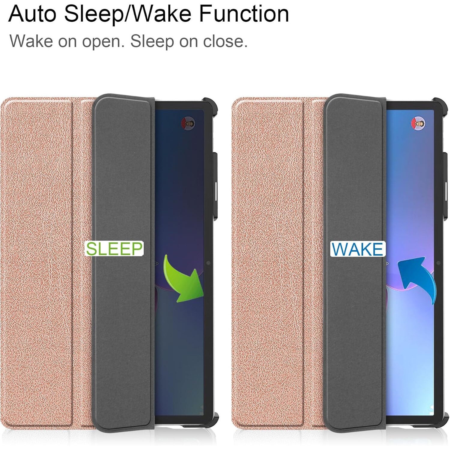 Husa Slim Sigloo, Smart Cover, Trifold, pentru Lenovo Tab P11 Pro( 2nd Gen), (TB-132FU/TB-138FU), 11.2", Golden