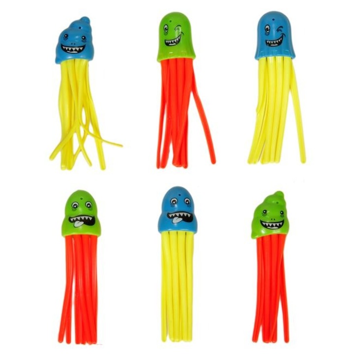 Комплект от 6 Потъващи Каракатици за Деца – Цветни Водни Играчки, Идеални за Басейн и Плаж – ANTBRO®