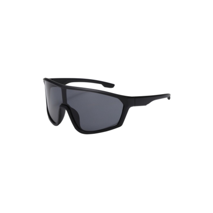 Ochelari de soare sport, Unisex, UV400, 147-15-123mm, Negru