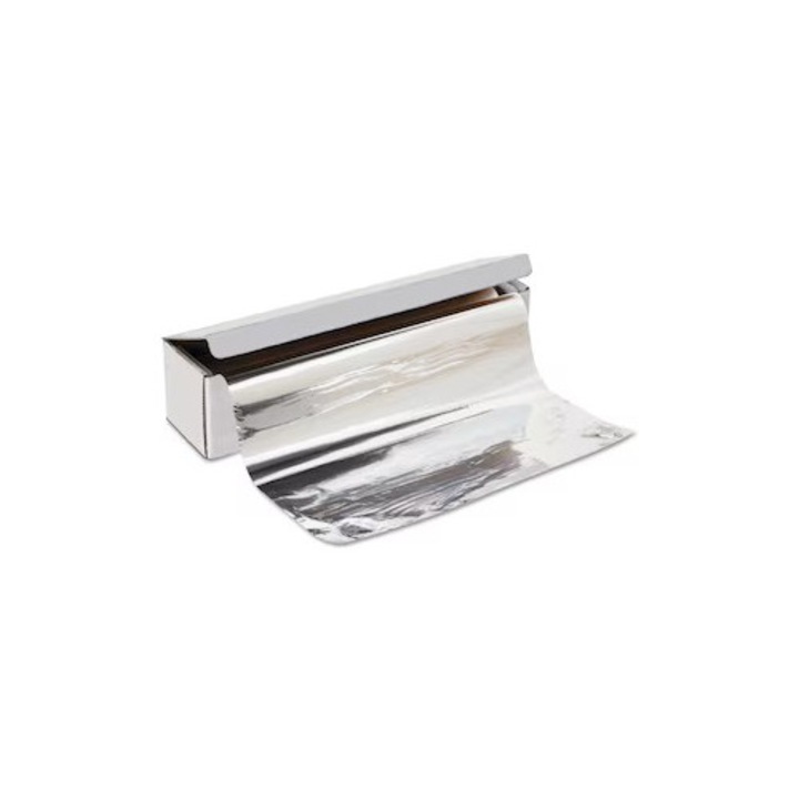 Folie aluminiu strong 1KG/29CM - in cutie cu cutit metalic pt dozare