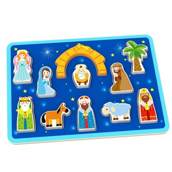 Jucarie - Puzzle din lemn Tooky Toy- Nasterea Domnului - Craciun Jucarie - Puzzle din lemn Tooky Toy- Nasterea Domnului - Craciun