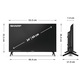 Televizor LED Sharp 61 cm 24" 24HA1205E, HD Ready, CI+
