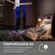 Ventilator de tavan cu lumina LED, 48 W, telecomanda, 3 pale din lemn, AC