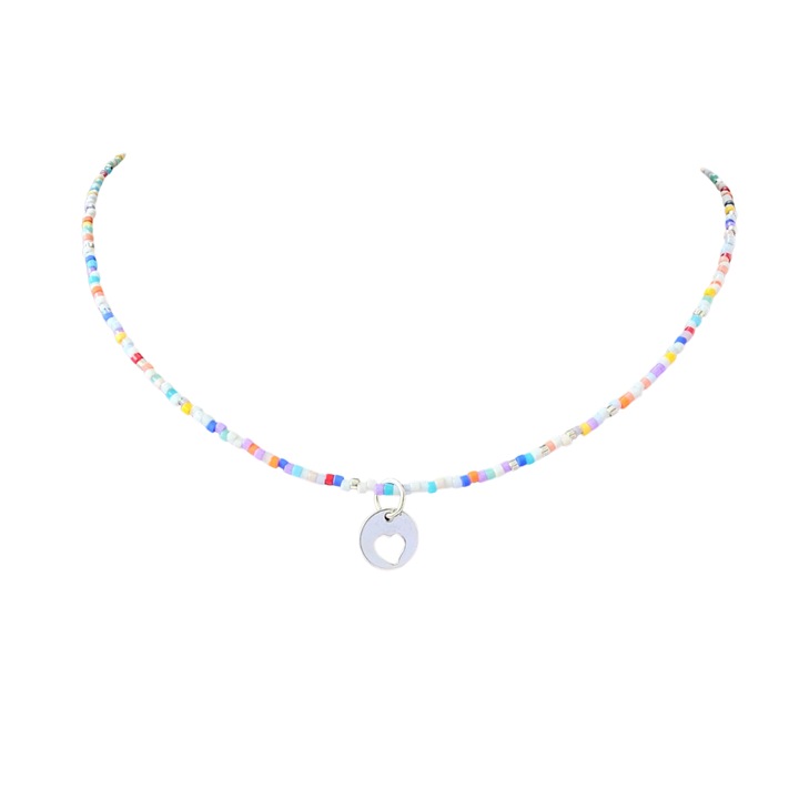 Colier multicolor din margele Miyuki "Circle of Love", 40 + 4 cm