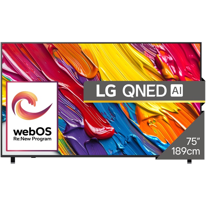 Televizor LG QNED 75QNED84A3C, 75" (189 cm), Smart, 4K Ultra HD, Clasa D (Model 2025)