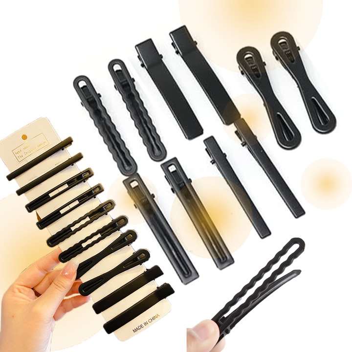 10 db matt fekete hajcsat, menyasszonyi fejpánt, oldalsó csat, hajmasni nőknek és lányoknak