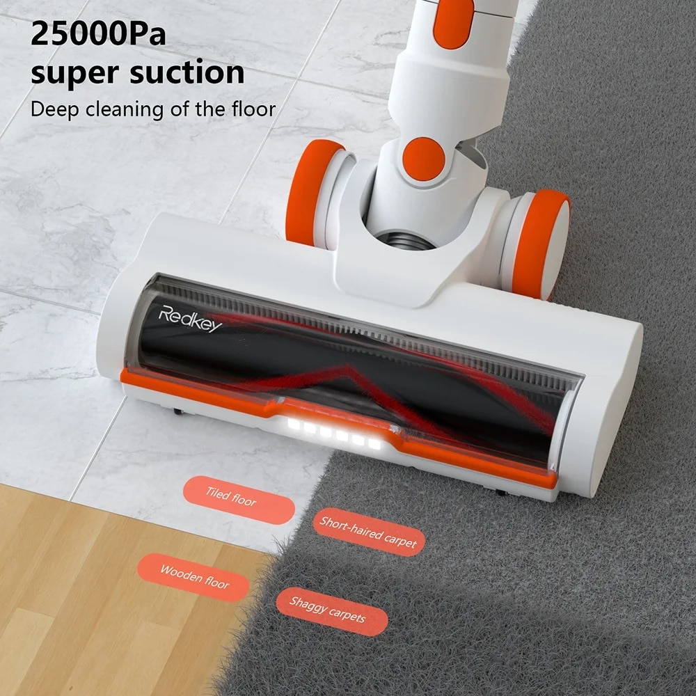 Aspirator fara Fir Alb Arctic – 25KPa Putere de Aspiratie, Motor 250W, Filtrare HEPA 6-in-1, Autonomie 40min, Display Tactil LED, Ideal pentru Blana de Animale, Lux Sigur pentru Piele, Stralucire Durabila