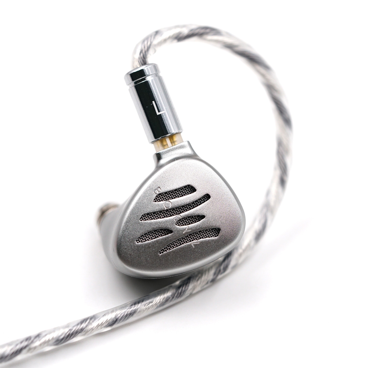 casti cu fir BQEYZ Wind bas puternic HiFi IEM, tehnologie hibrida BC+DD, monitorizare, sport, anulare fizica a zgomotului, player, transmisie inalta, cu fir, OFC, driver dinamic 4.4mm, argintiu
