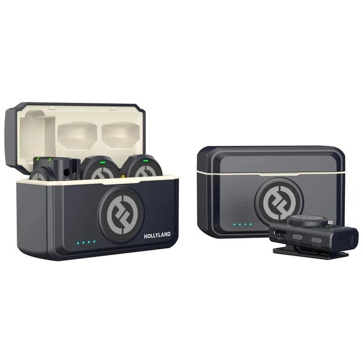 Microfon wireless dual usor si compact Hollyland Lark M2 Combo Duo