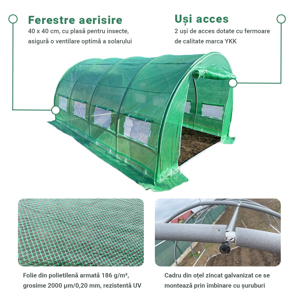 Solar gradina profesional Cortis 3x8 m - eMAG.ro