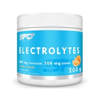 Supliment cu electroliti, SFD ELECTROLYTES, 200 g pudra, aroma portocala, cu clorura, potasiu, sodiu, calciu si magneziu, 40 portii, pentru completarea electrolitilor si sustinerea activitatii fizice