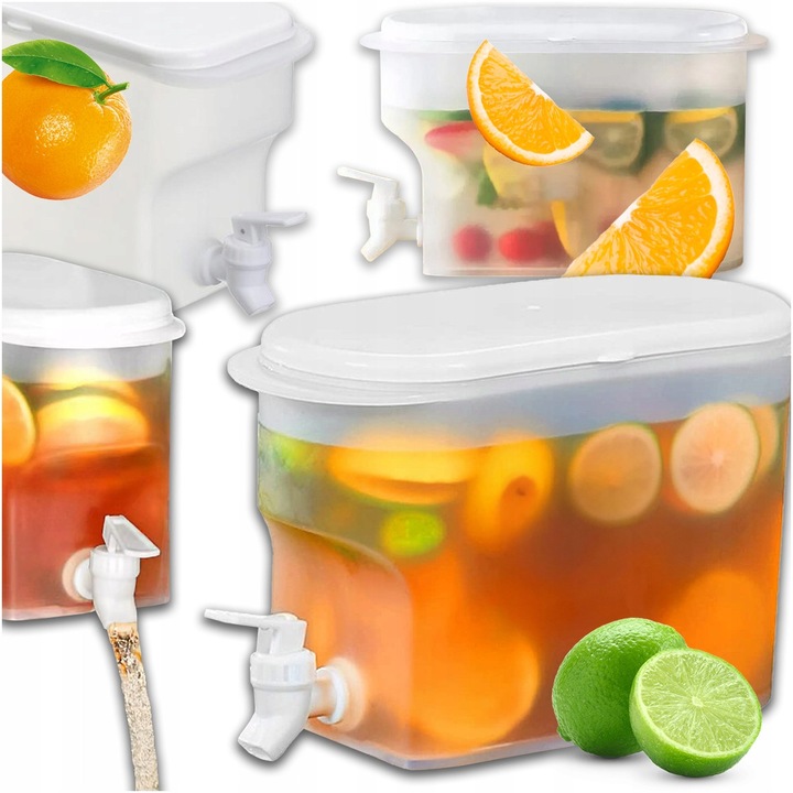 Recipient Bauturi Reci Suc Lapte Limonada Cu Robinet 3L Transparent