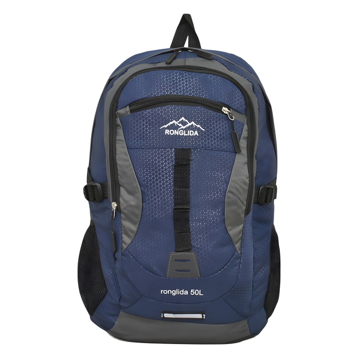 Rucsac drumetie 3602, 33/52/18cm, Textil, Albastru inchis