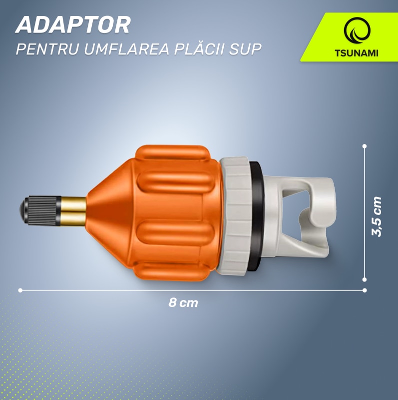 Adaptor pentru umflarea placii SUP, TSUNAMI, compatibil cu pompa