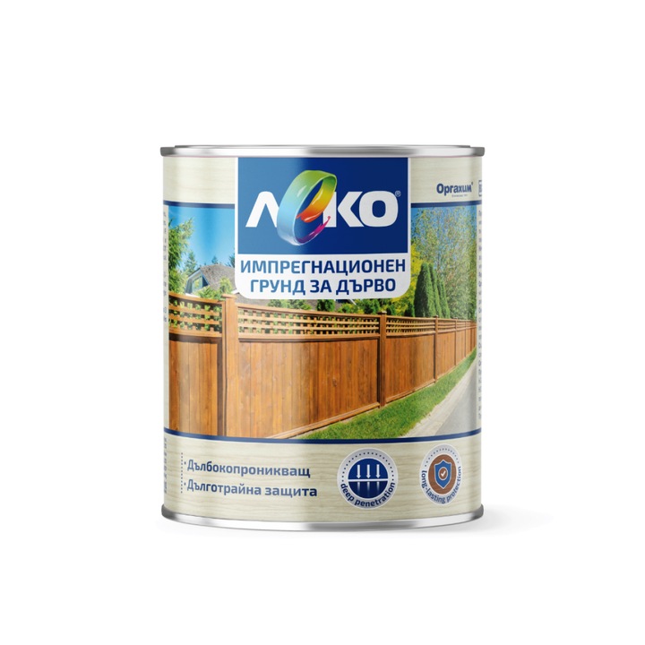 Grund de impregnare pentru lemn Leko, pe baza de alchid, finisaj mat, 0,75 l, incolor