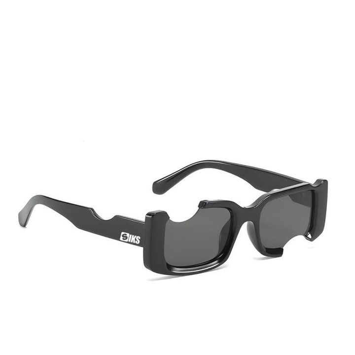 Ochelari SIKS De Soare Unisex, Model Decupat, Negru