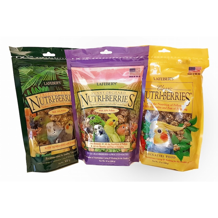 Set hrana pentru pasari Lafeber, 3 sortimente, 284g si 300g