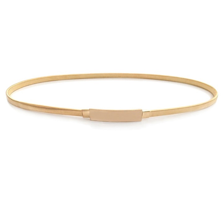 TRADERPLUS női öv, rugalmas fémből, arany, 72x1cm