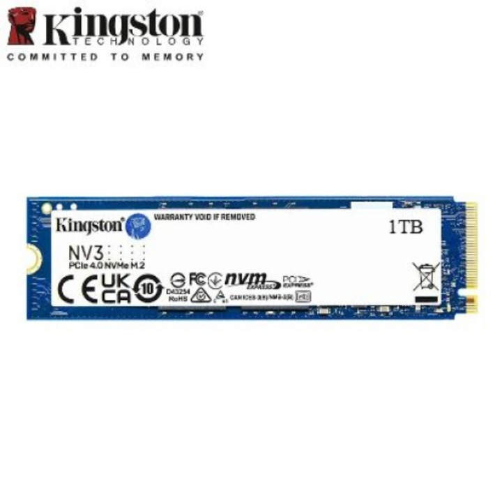 SSD Kingston 1TB M.2 NV3, PCIe 4.0x4, 6000MB/s, вътрешен