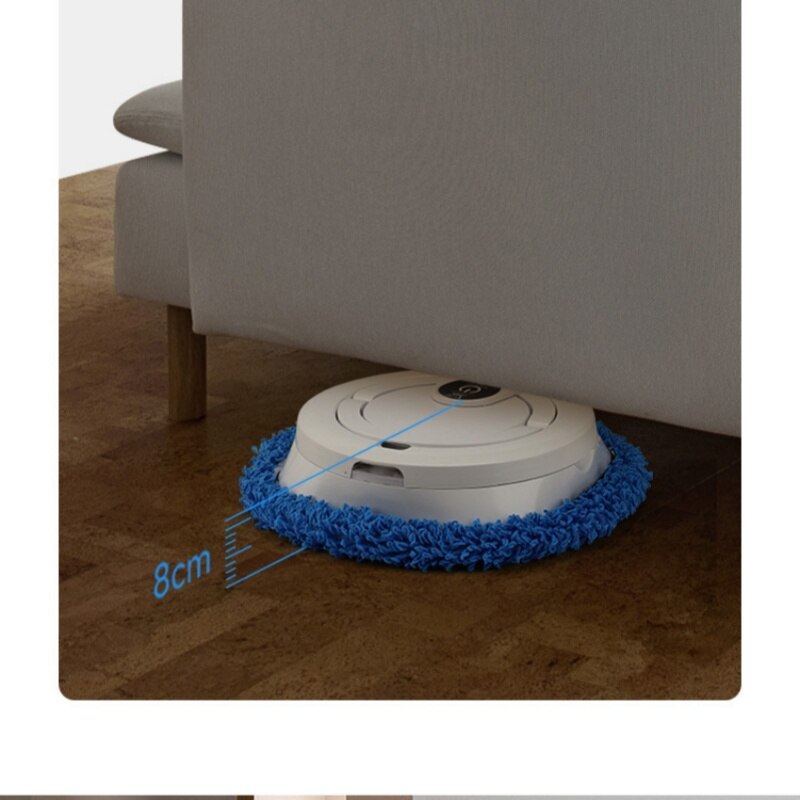 Aspirator robot, evitare inteligenta a obstacolelor, curatare profunda, rezervor de apa cu o capacitate de 3 litri, 2400 mAh, utilizare umeda si uscata, 4 lavete, functionare bass 50 dB, durata lunga de viata a bateriei, alb