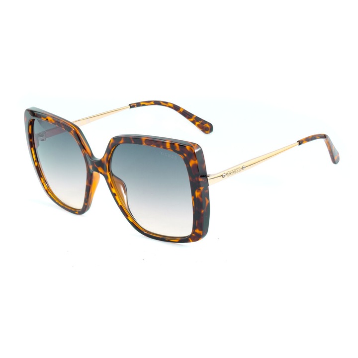 Ochelari de Soare Dama Guess GF6185-5752P, Maro, Lentile Auriu, UV400, Metal, ø 57 mm