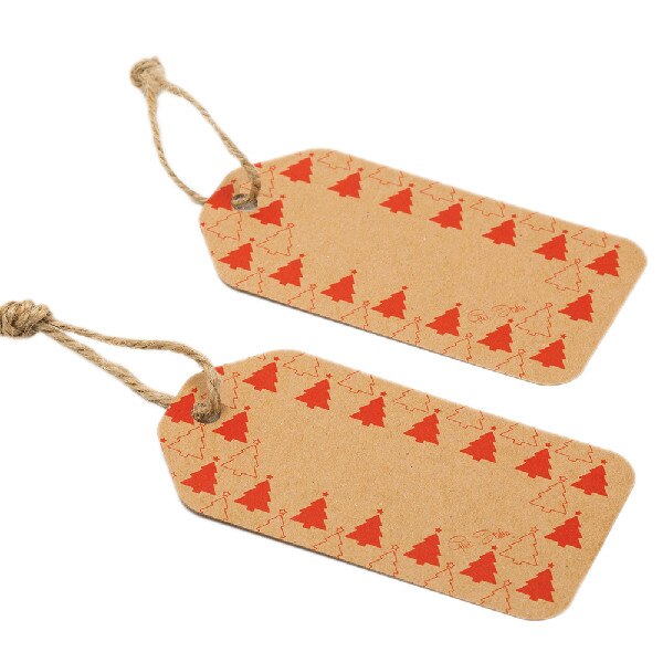 Etichete carton pentru cadouri Craciun - 10 x 5 cm, Radar 41308, set 6 bucati