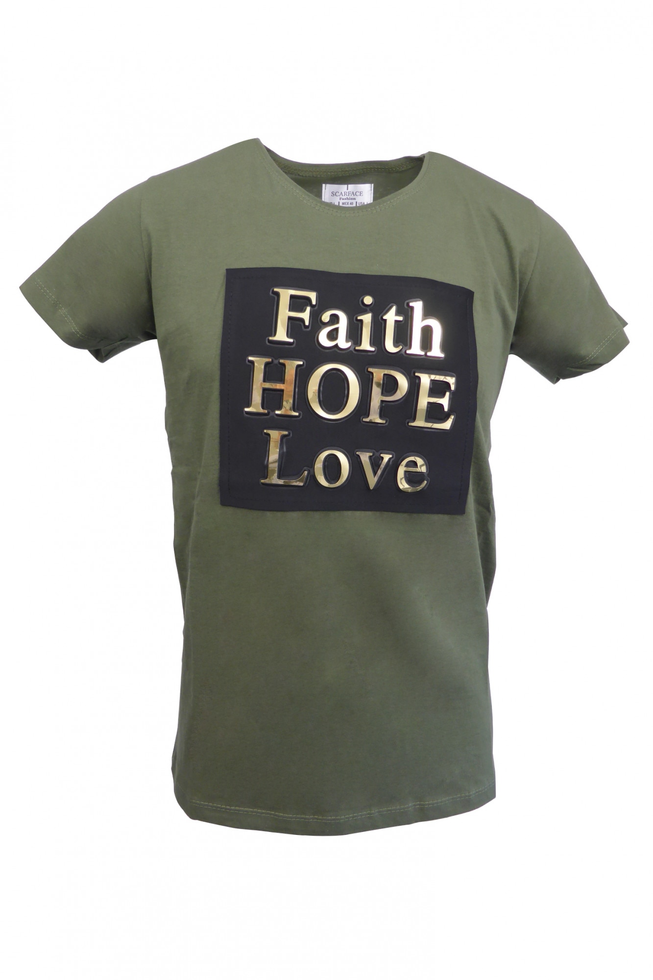 Tricou - SCARFACE - verde cu efect 3D 