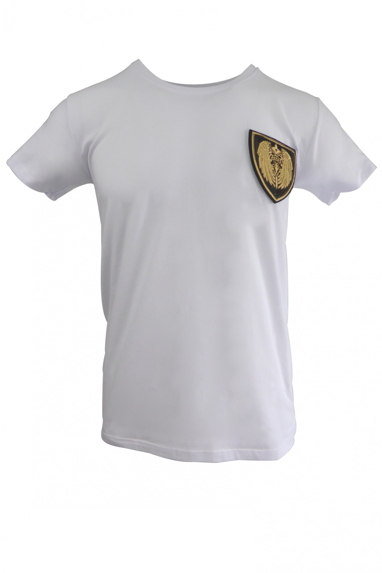 Tricou - SCARFACE - alb cu ecuson culoare aurie