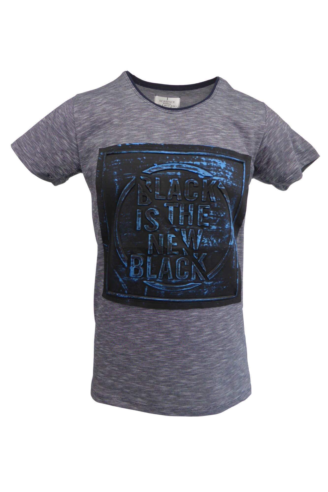 Tricou - SCARFACE - albastru cu efect 3D 