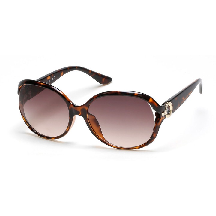 Ochelari de Soare Dama Guess GF0366-6052F, Maro, Lentile Maro, UV400, Policarbonat, Ø 60 mm