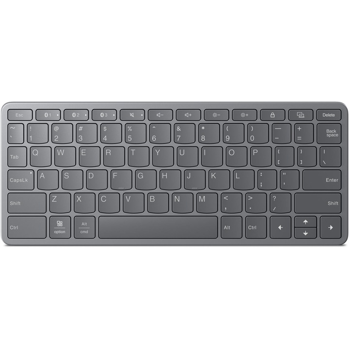 Безжична клавиатура Lenovo Multi-Device, Сив, Bluetooth
