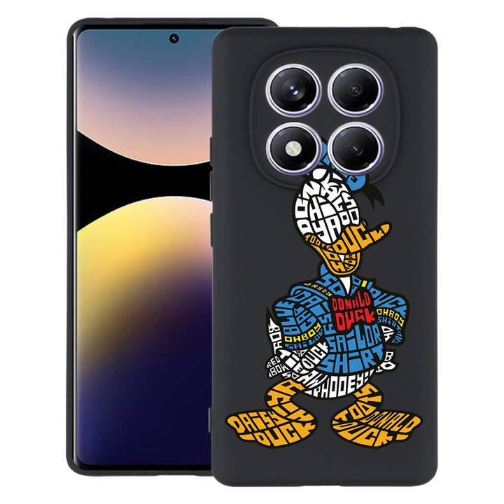 Силиконов калъф BestCase за Xiaomi Redmi Note 14 Pro 4G, Calligraphy Donald, Slim SIlicon 0.8MM, Camera Protection, Black, 1997856 B 1521