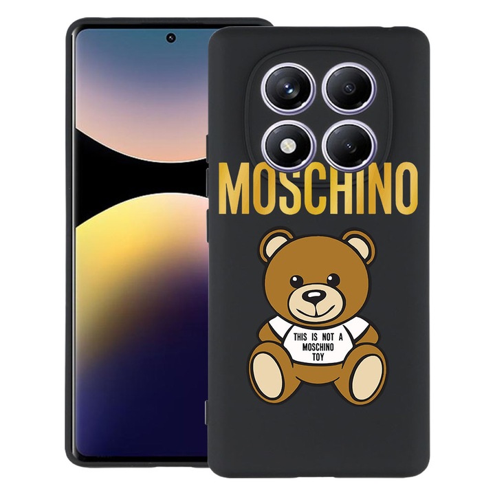 Силиконов калъф BestCase за Xiaomi Redmi Note 14 Pro 4G, It's Not a Moschino Bear, Slim SIlicon 0.8MM, Camera Protection, Black, 1997856 B 880