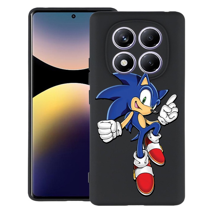 BestCase® Husa pentru Xiaomi Redmi Note 14 Pro 4G, Sonic Boom, Slim Silicon 0.8MM, Antisoc, Protectie camera si ecran, 1997856 B 1614