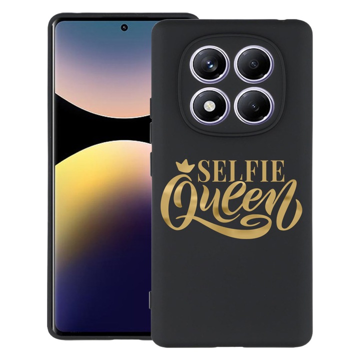 Силиконов калъф BestCase за Xiaomi Redmi Note 14 Pro 4G, Selfie Queen, Slim SIlicon 0.8MM, Camera Protection, Black, 1997856 B 1801