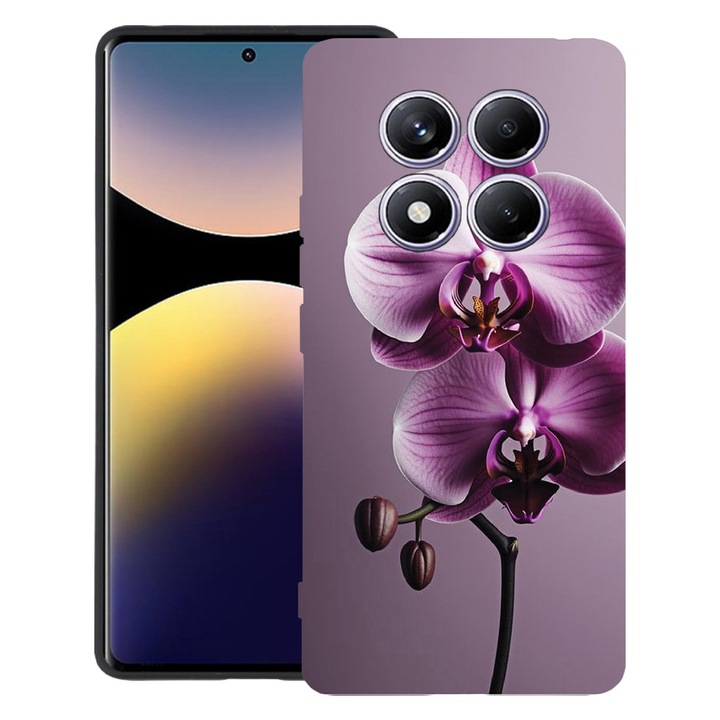 BestCase® Калъф за Xiaomi Redmi Note 15 Pro Plus 5G с дизайн Розова Орхидея, Матов TPU Ултра Тънък, 2082905 B 1405