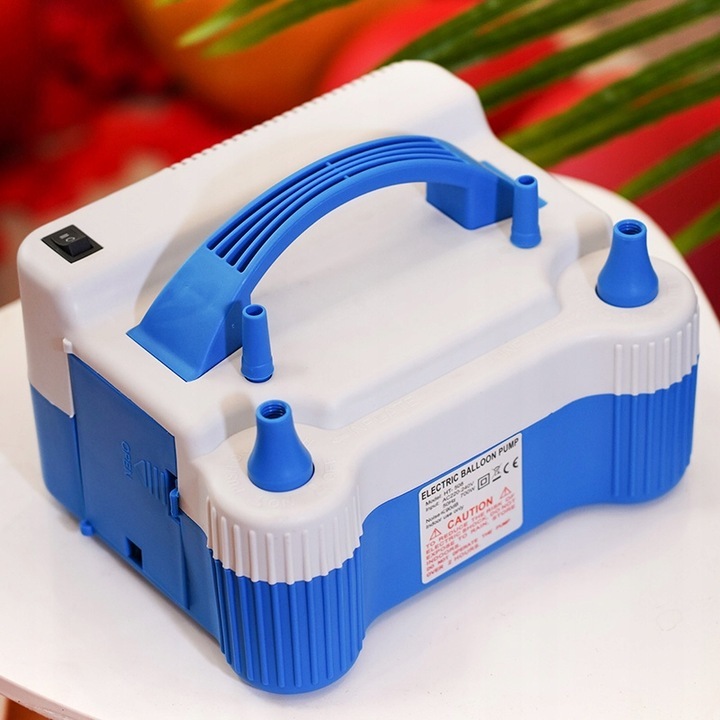 Pompa Electrica de Umflat Baloane cu 2 iesiri, 700 W, Plastic, Model Clasic, Albastru Mix