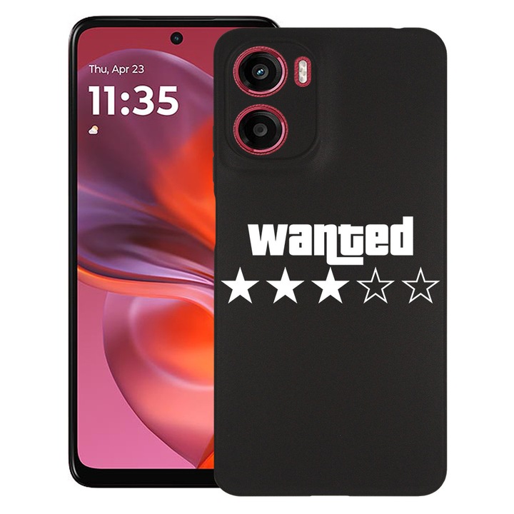Силиконов калъф BestCase за Motorola Moto E15 / Moto G05, Wanted, Slim SIlicon 0.8MM, Camera Protection, Black, 1997859 B 1655