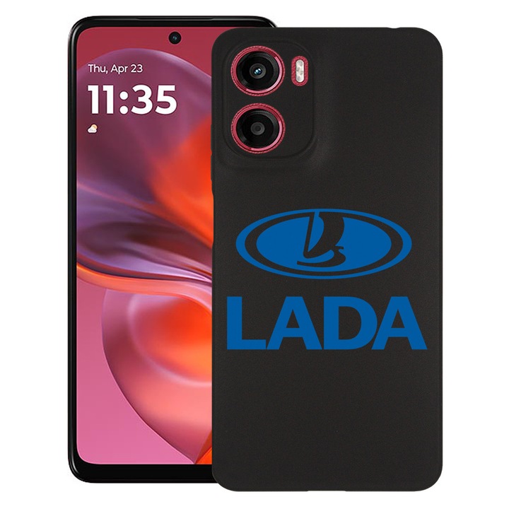 BestCase 0.8mm Slim Szilikon telefontok, kompatibilis modell Motorola Moto E15 / Moto G05, Lada, Kamera védő, Fekete, 1997859 B 1741