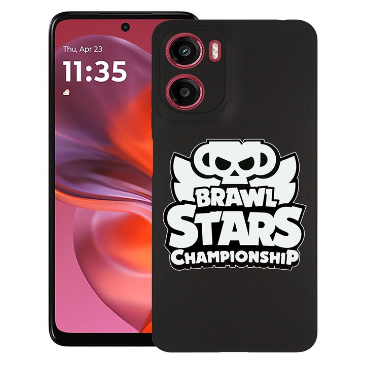 Силиконов калъф BestCase за Motorola Moto E15 / Moto G05, Brawl Stars ChampionShip, Slim SIlicon 0.8MM, Camera Protection, Black, 1997859 B 1686