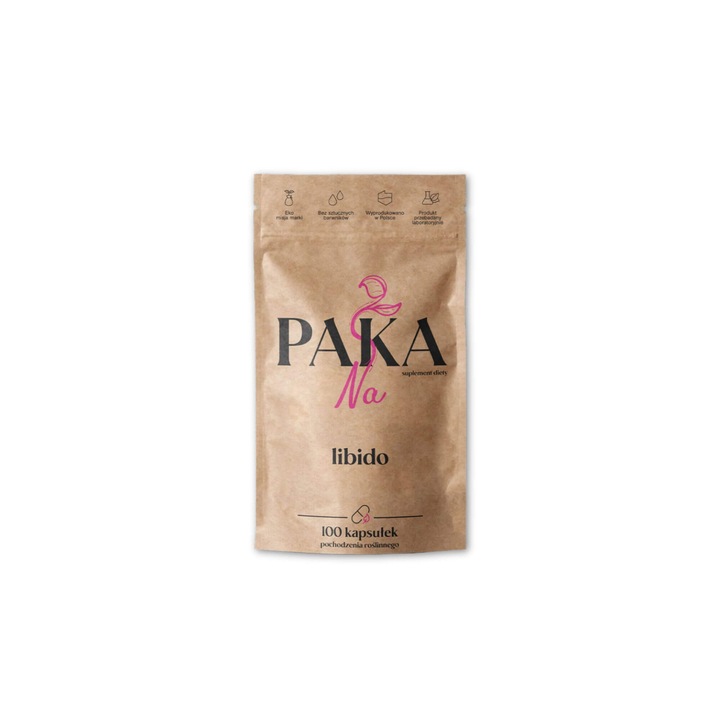 Supliment Paka Na Libido, 100 capsule, cu Maca si Ginkgo biloba, pentru femei