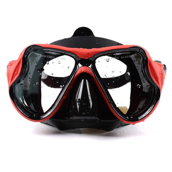 Masca de scufundare ALLFYL, lentile din sticla calita, 180 grade unghi de vizionare, curea ajustabila, silicon
