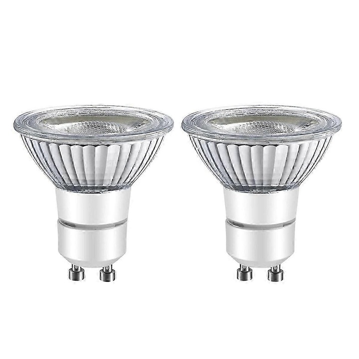 GU10 LED izzók 6W, 2 db-os szett, meleg fehér, 5x5cm