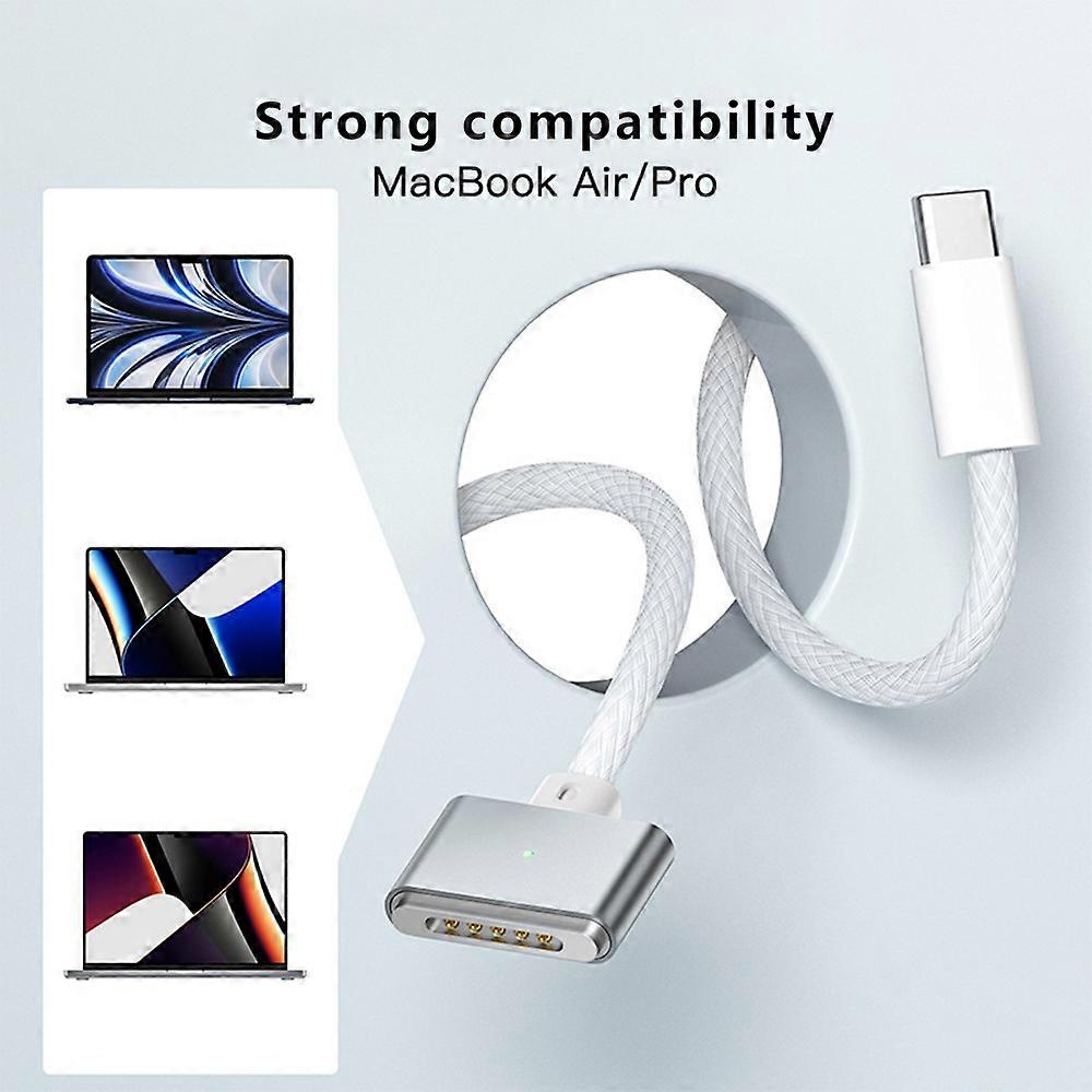 Cablu de incarcare magnetic, 2m, USB-C, pentru MacBook, 140W, cu