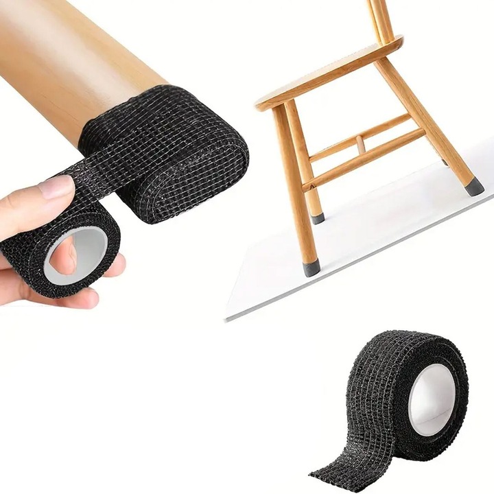 Banda adeziva neagra pentru mobila 4mx25mm